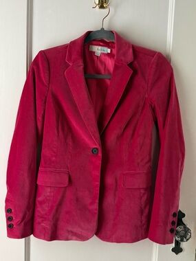 Boden Pink Emilia Velvet Blazer Sz 2